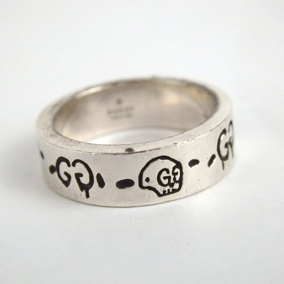 Authentic GUCCI skull icon ring Ag925[Used] - Picture 2 of 7